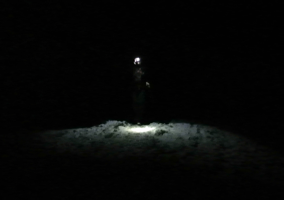 Spust z Grmade ponoči.