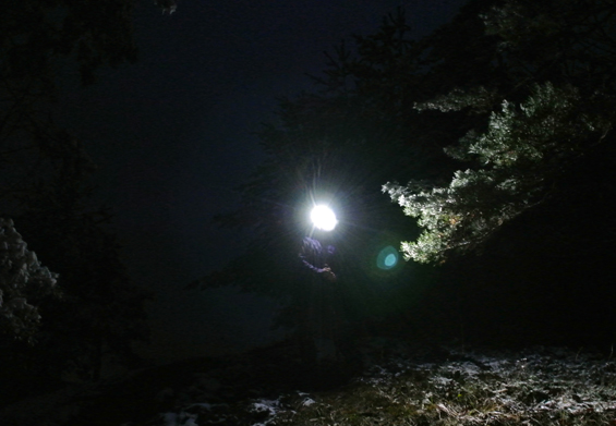 Mojca s svojim žarometom